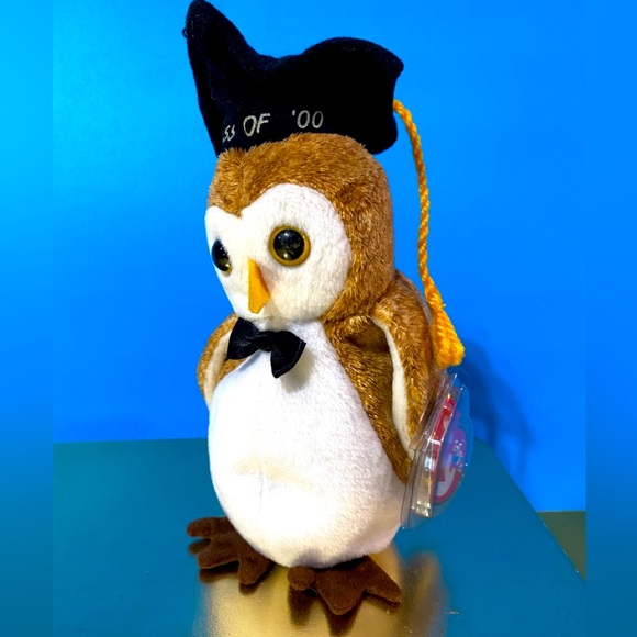 TY BEANIE BABIES WISEST OWL CLASS OF 2000 PLUSH NWT D.O.B. Jun 6, 2000 - Picture 4 of 11